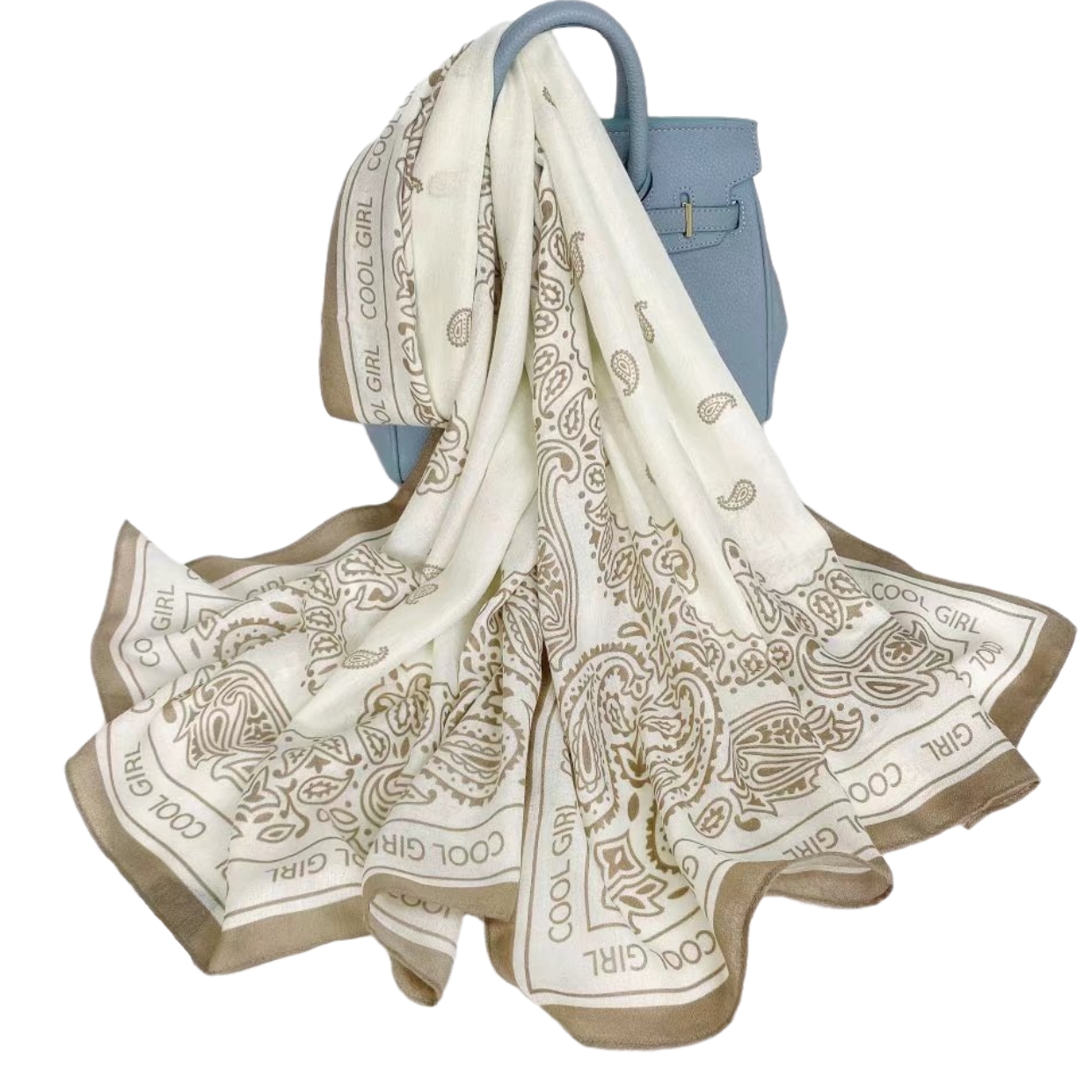 The new cotton and linen scarf with fashionable cashew flower print is a bestseller in live streaming for spring, autumn and winter warmth Item Picture