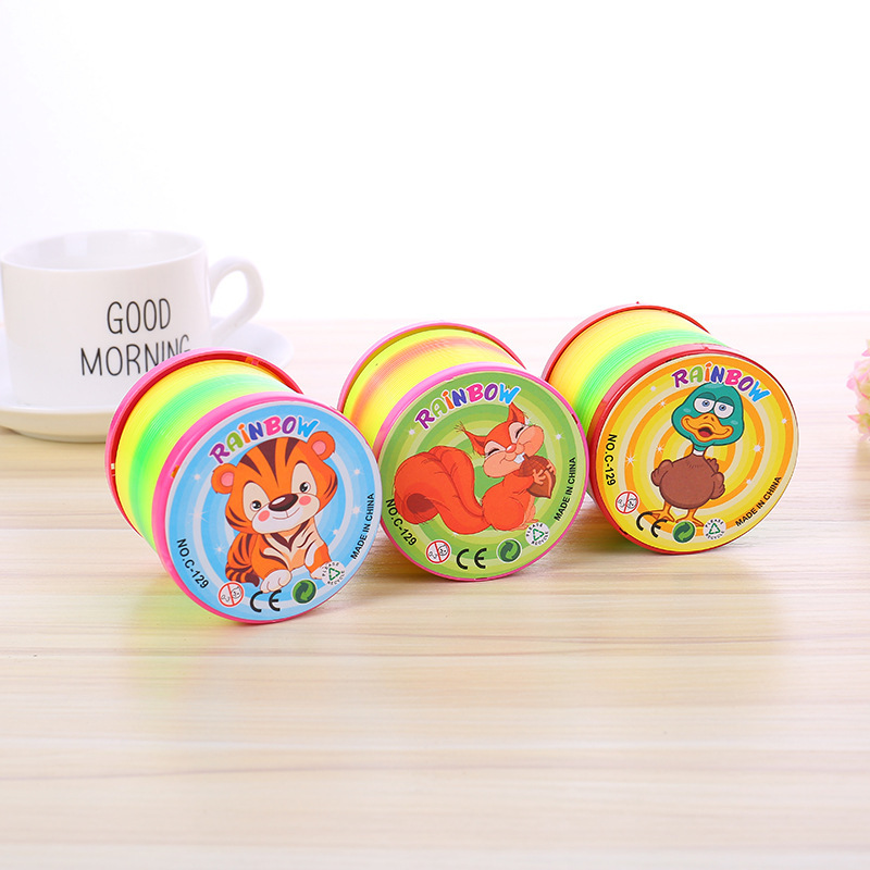 129.119 Rainbow rings, Jenga elastic rings, plastic spring rings, rainbow rings that can climb stairs Specification image