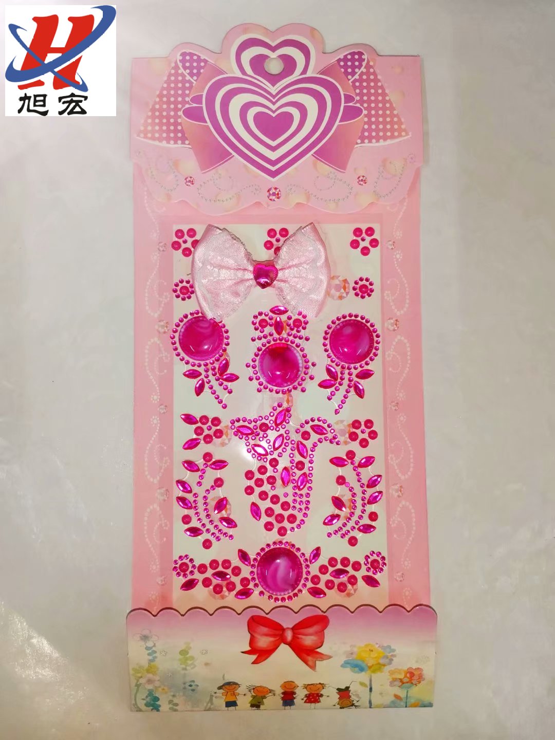 Factory direct sales of acrylic diamond stickers, heart-shaped diamond stickers, acrylic diamond stickers, car stickers, face stickers, discounted goods details Picture