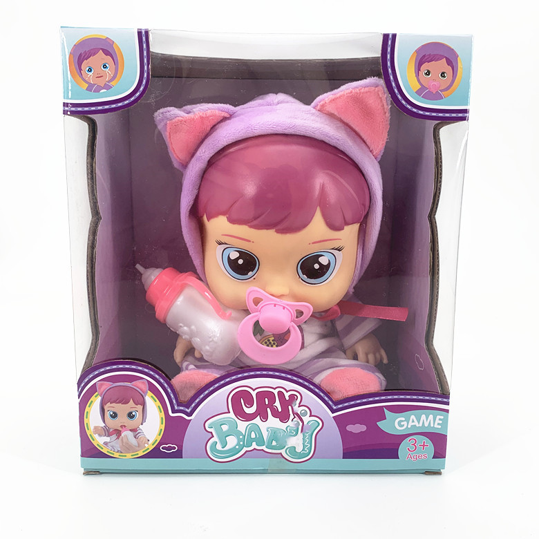 Cross-border crybb Tearful Crying Doll 14-inch vinyl 3D simulation baby Amazon children's toy Application Scenario