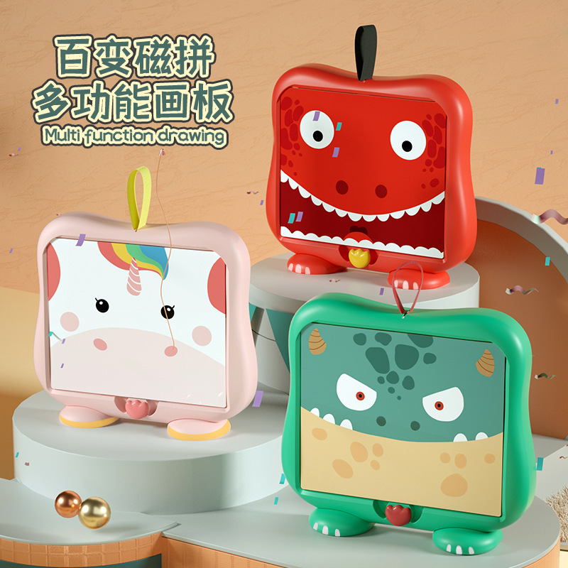 The new cross-border multi-functional magnetic writing board is a standing toy for infants and toddlers and a doodle board for boys and girls full figure