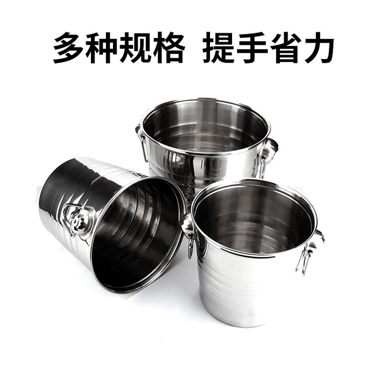 Thickened stainless steel tiger head ice bucket, beer ice bucket, champagne bucket, European-style KTV and bar ice bucket, commercial milk tea shop Application Scenario