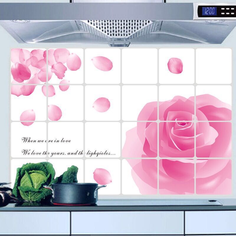 Venta directa de fábrica 60*90 smoke stickers 75*45 pegatinas a prueba de aceite de cocina pegatinas a prueba de aceite de cocina Item Picture