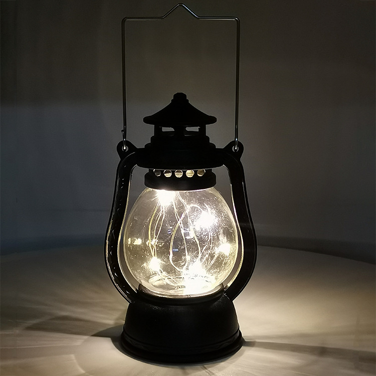 Retro creative horse lanterns, LED electronic candle lamps, retro wind lanterns, palace lanterns, simulated portable kerosene lamps, manufacturer wholesale 8 Specification image