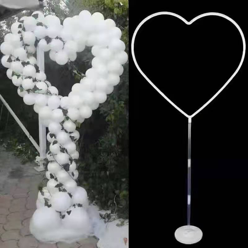 Fengshuo manufacturer's balloon table floating column support, creative heart-shaped air circle, birthday party decoration and styling items