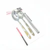 Factory direct sales of super value round and pointed No. 2 spoons, 19 cm steel chopsticks, suction card set, street stall two-yuan store supply Application Scenario