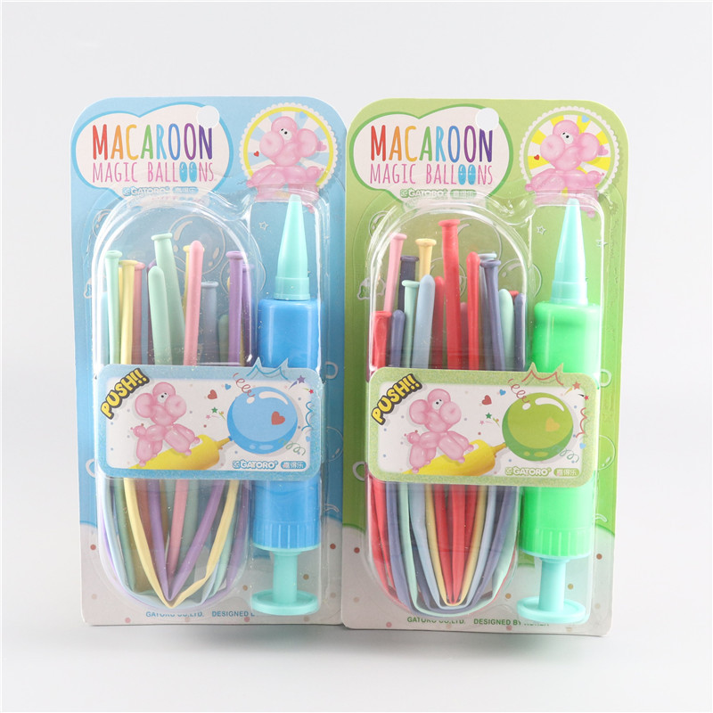 Macaron long magic balloon pump set, children's birthday party decoration, wedding arrangement, student gifts Application Scenario