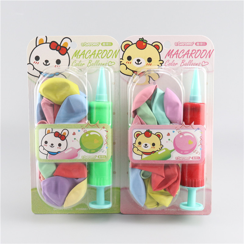 Macaron-colored round balloon pump set, birthday decoration, children's party, wedding decoration, student small gifts Specification drawing