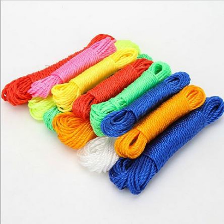 Colorful multi-functional clothes drying and clothes-drying rope, 10-meter thick outdoor storage nylon rope