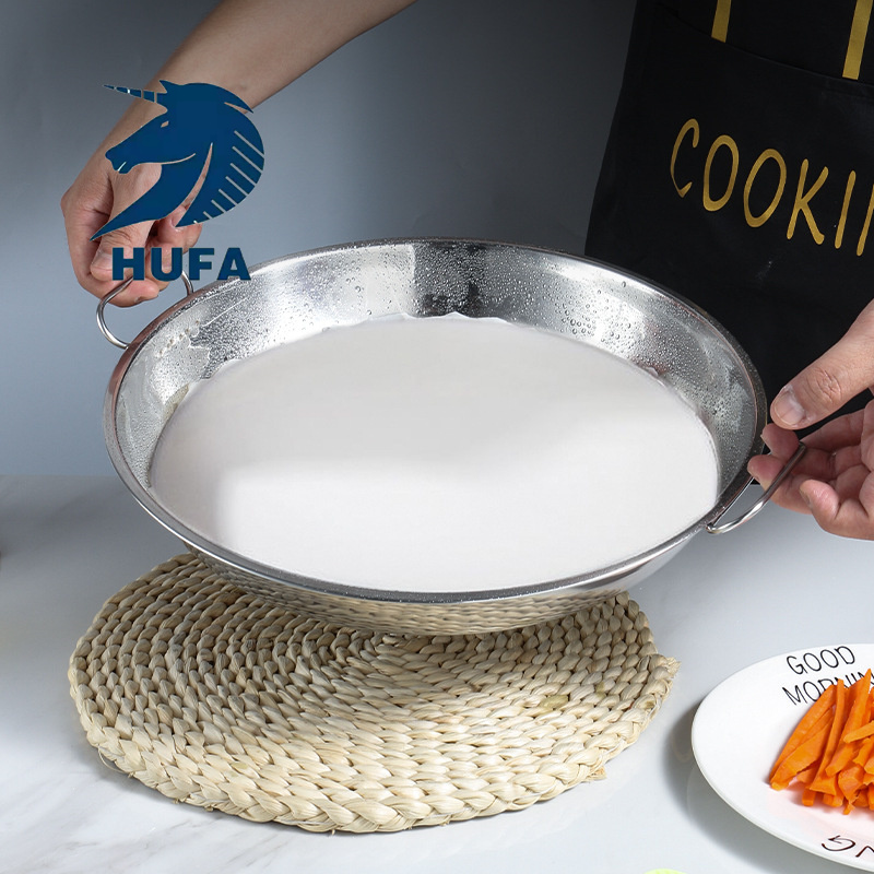 304 stainless steel cold noodle, luoluo noodle, cold noodle making tools, steamer, rice noodle sheet plate, household rice noodle steaming plate