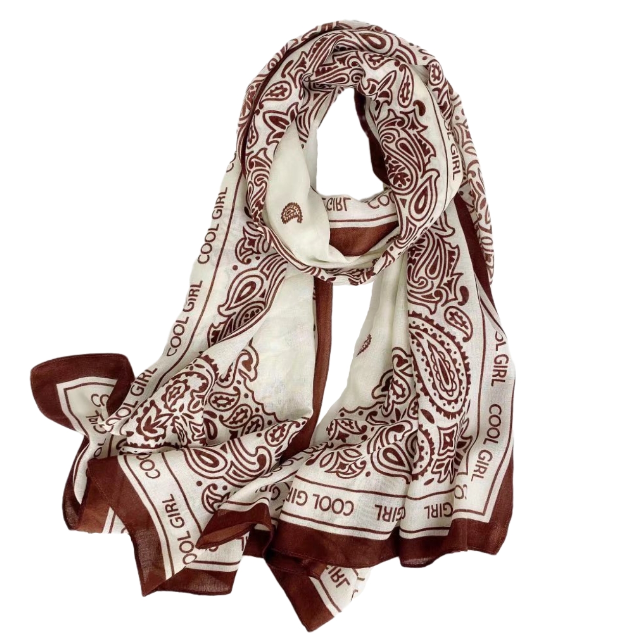 The new cotton and linen scarf with fashionable cashew flower print is a bestseller in live streaming for spring, autumn and winter warmth Specification image