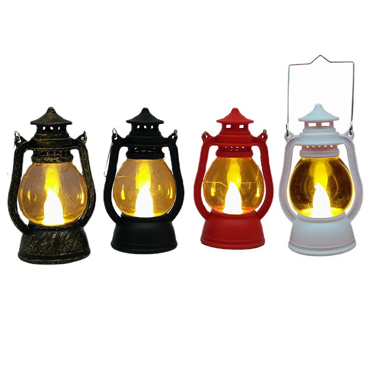 Retro creative horse lanterns, LED electronic candle lamps, retro wind lanterns, palace lanterns, simulated portable kerosene lamps, manufacturer wholesale 8 Item Picture