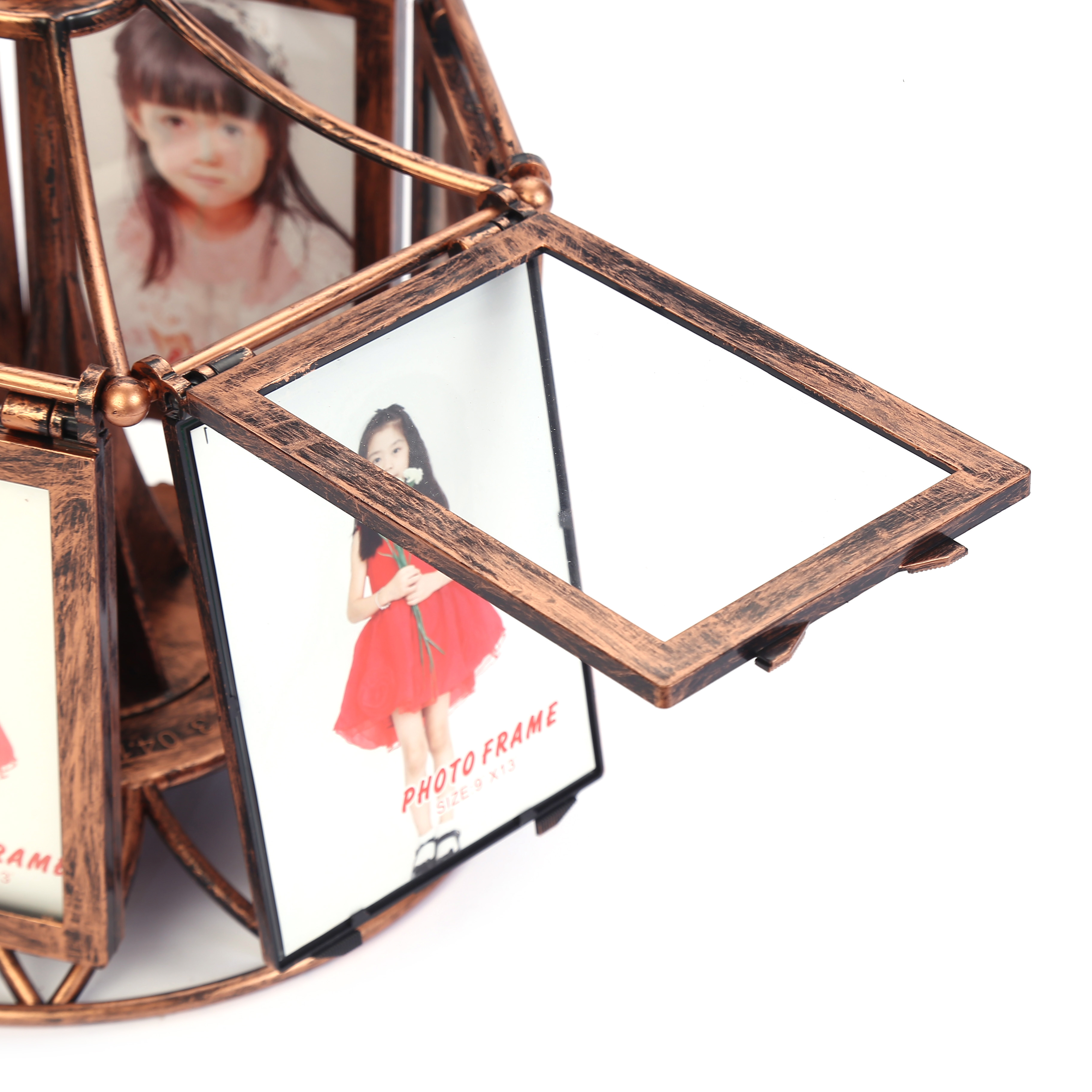 Creative gifts: music box, carousel, music, windmill, photo frame, 5-inch photo, Ferris wheel set, children's photo frame Specification image