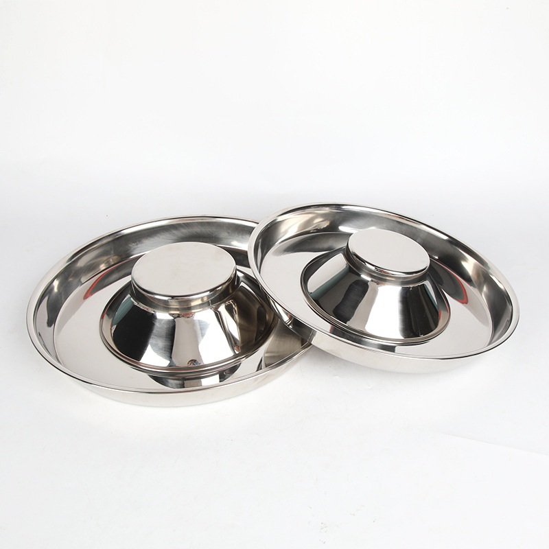 Amazon's best-selling stainless steel pet food stop bowl, dog slow food bowl, suitable for both cats and dogs, anti-choking and anti-weight gain food stop bowl details Picture