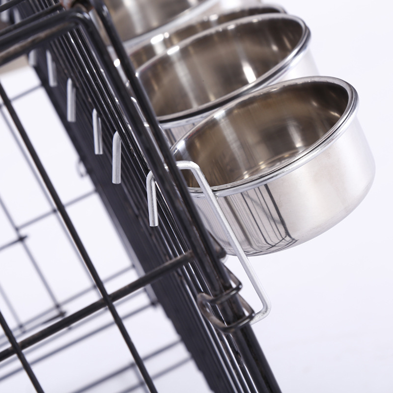 Stainless steel pet food utensils, pet supplies, household pet bowls, dog bowls, cat bowls, round water basins, and food troughs are specially designed Specification image