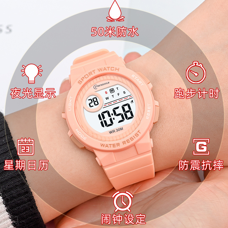 New electronic watch for boys, students, teenagers, multi-functional sports trend, waterproof and shockproof electronic watch for primary and secondary school students Application Scenario