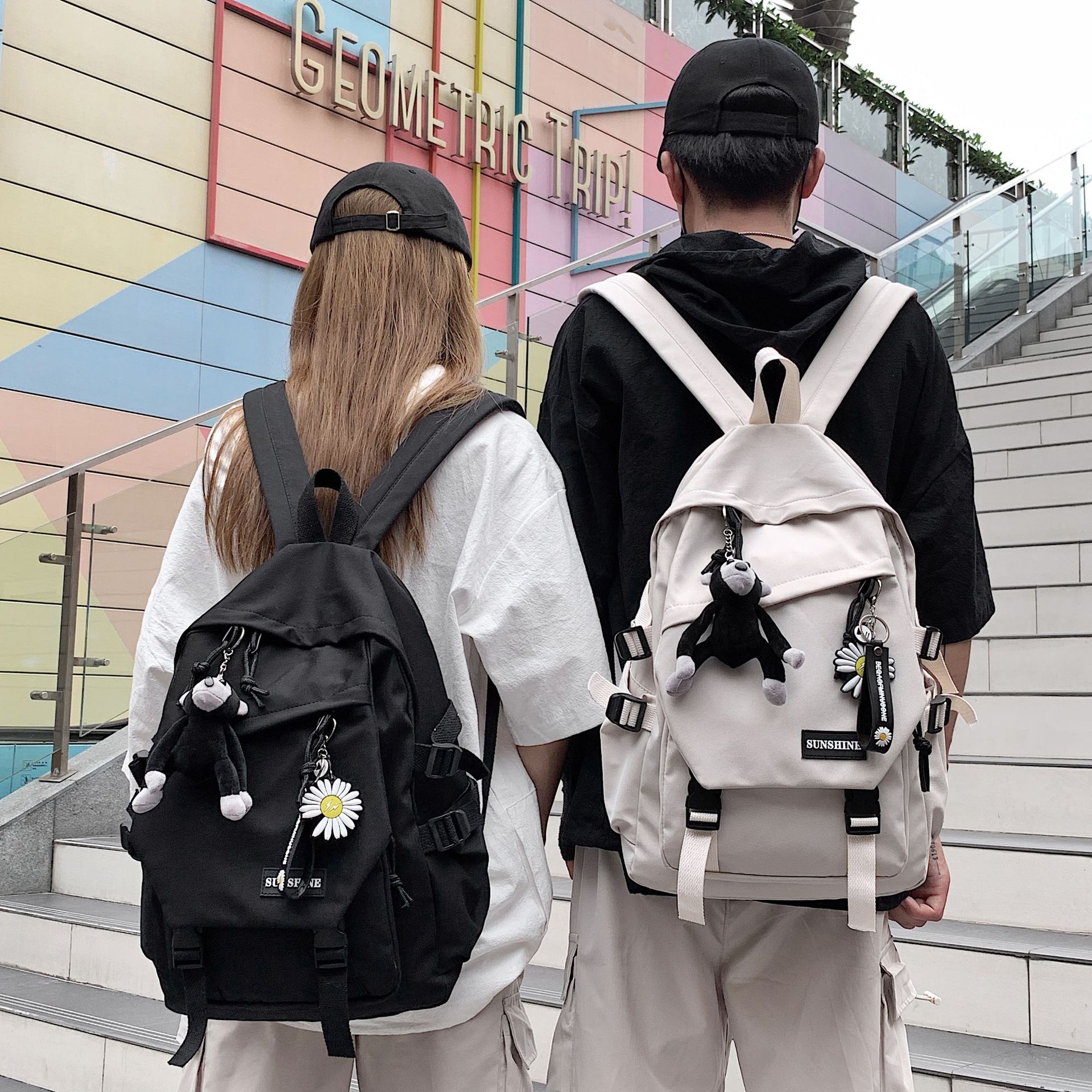 ins书包女韩版高中双肩包2020年新款原宿ulzzang大学生背包男
