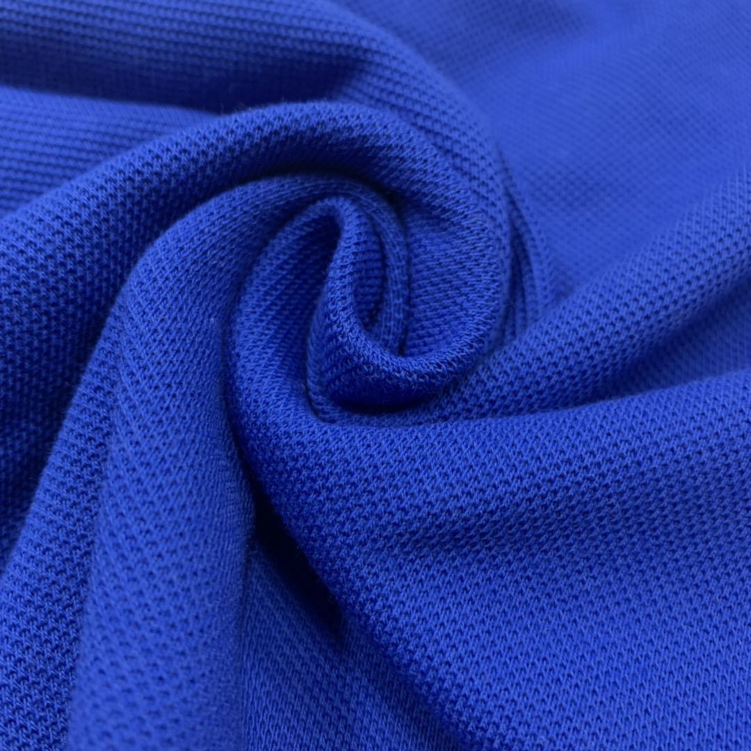 Manufacturers supply CVC bead ground PK mesh cloth polyester PK mesh cloth POLO shirt knitted fabric