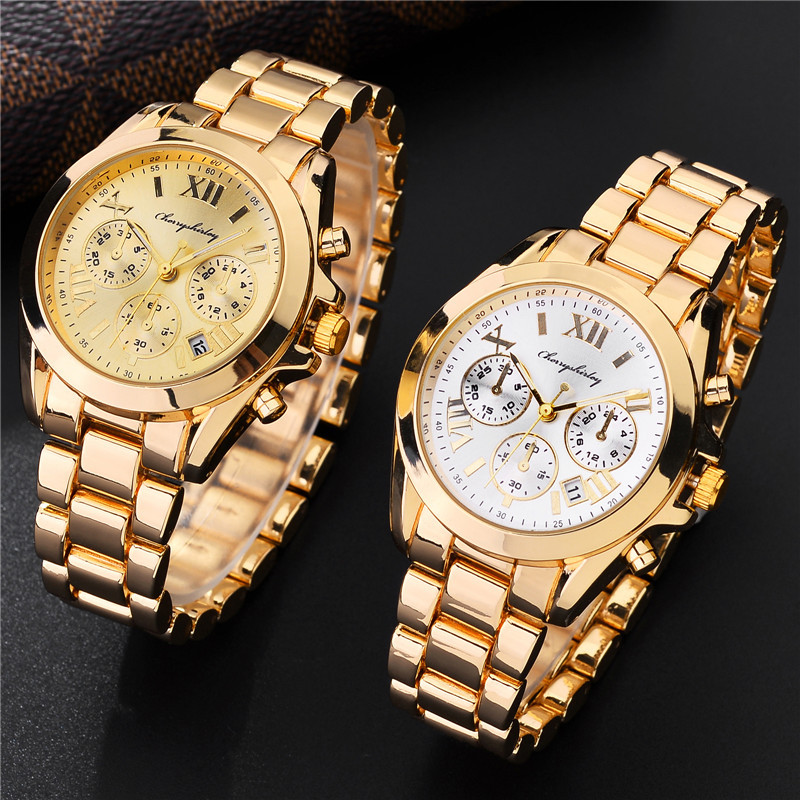 Fashionable men's steel band waterproof calendar men's watch Korean version three-eye Roman dial wristwatch in stock wholesale Application Scenario