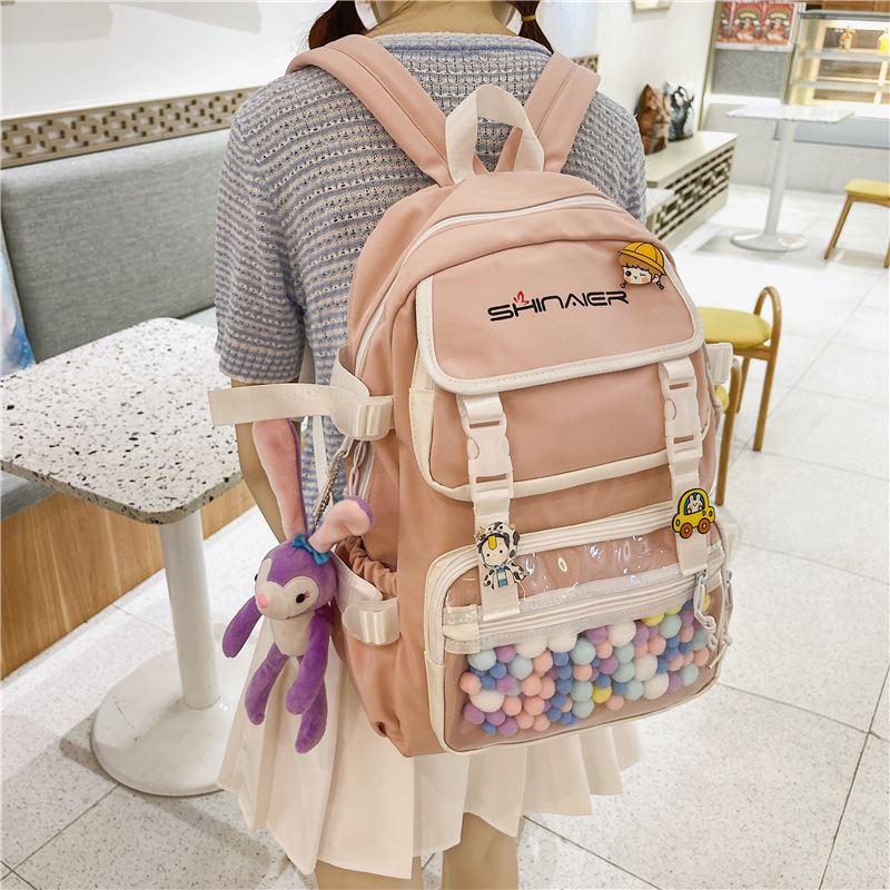 Japanese backpack high school students large capacity backpack junior high school students college students schoolbag female Korean version ins style high school students
