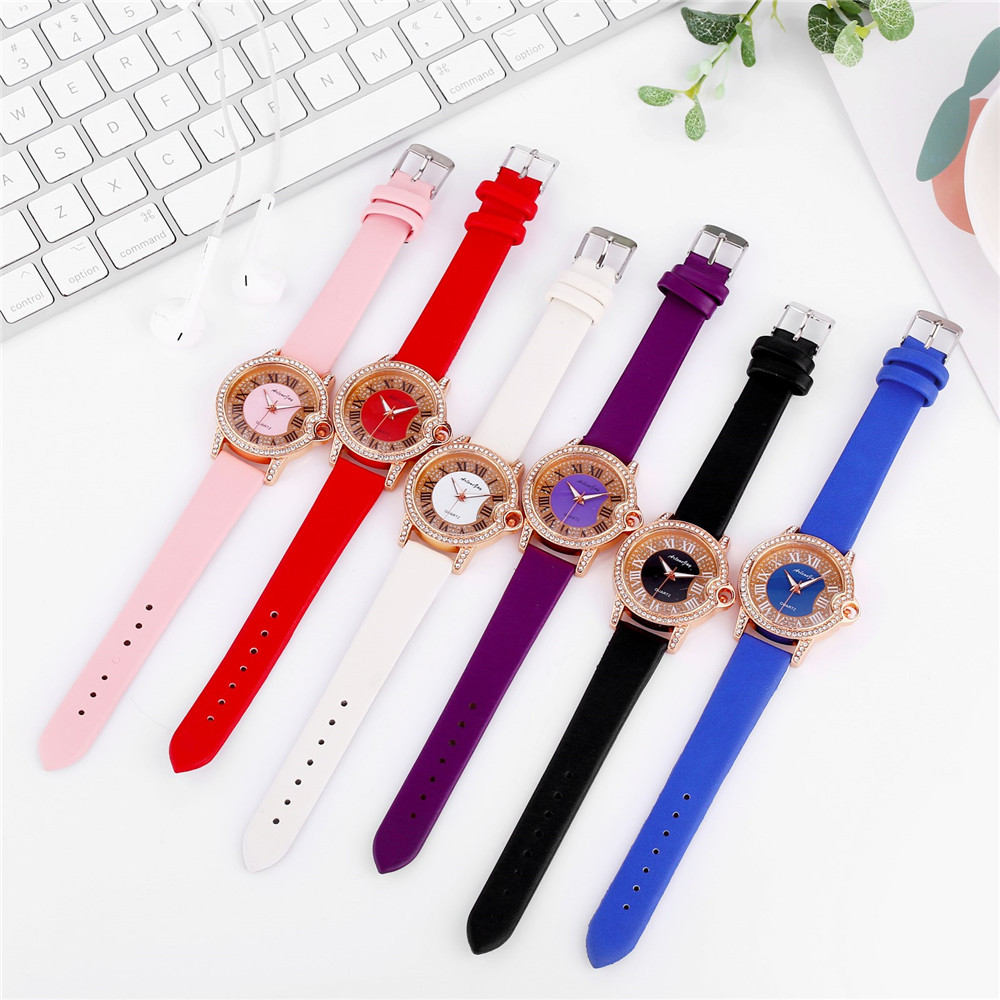 Douyin influencer diamond-encrusted Roman dial quartz women watch, casual, fashionable and trendy women's Instagram watch Application Scenario