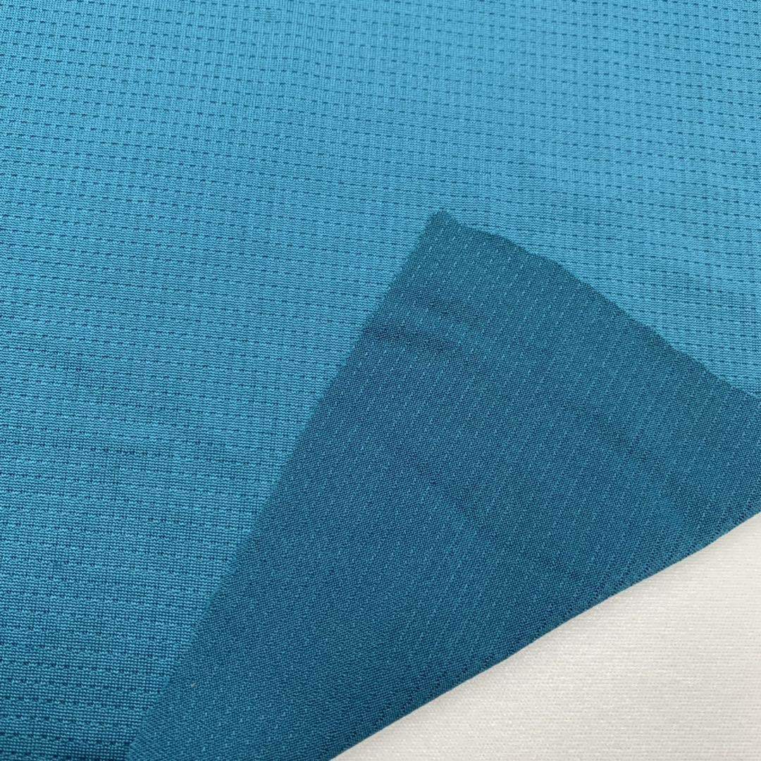 The manufacturer supplies knitted jacquard elastic bead weft woven polyester spandex mesh fabric Item Picture