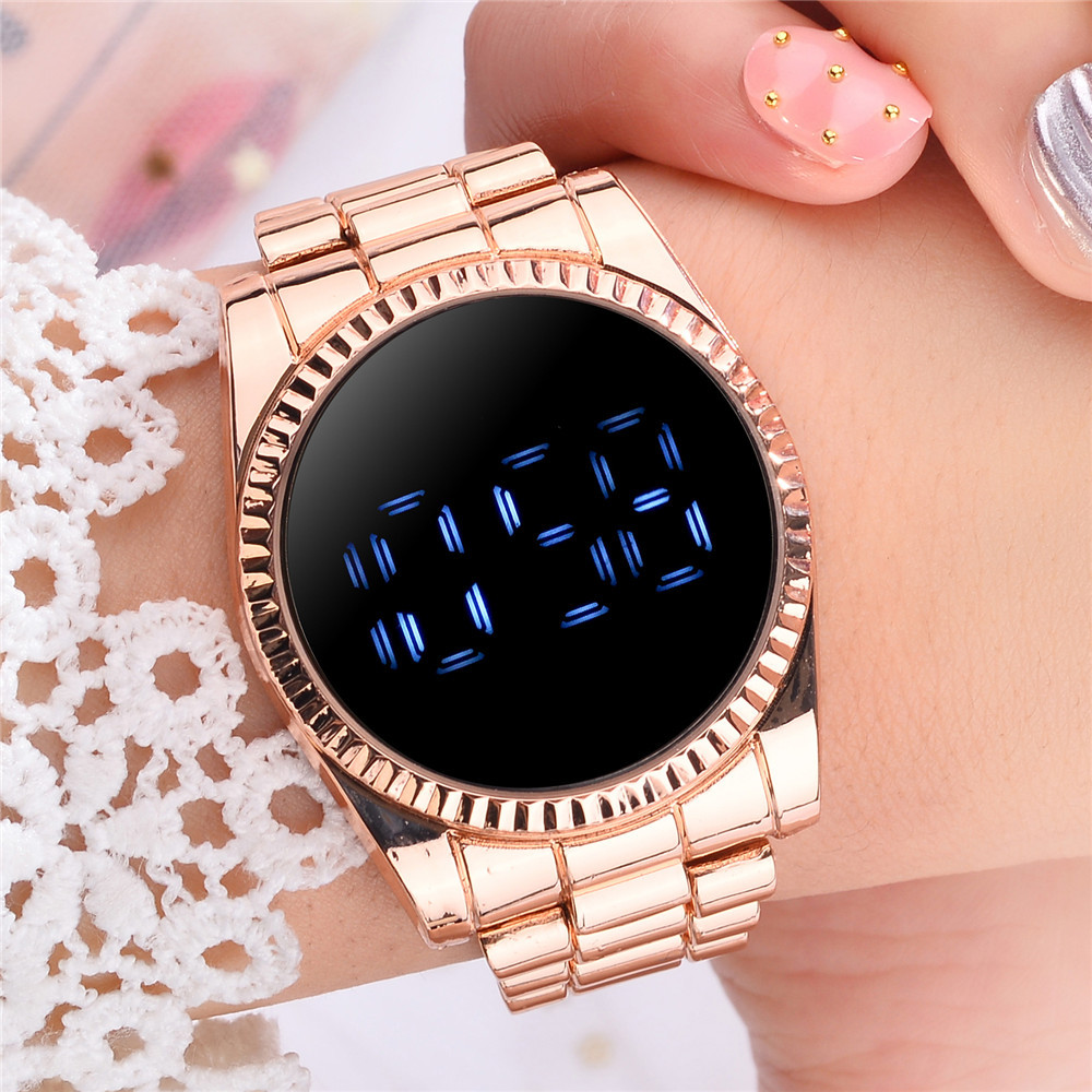 Wholesale of popular touch screen LED electronic watches for both men and women, fashionable and multi-functional sports electronic watches in stock details Picture