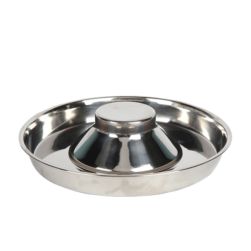 Amazon's best-selling stainless steel pet food stop bowl, dog slow food bowl, suitable for both cats and dogs, anti-choking and anti-weight gain food stop bowl Application Scenario