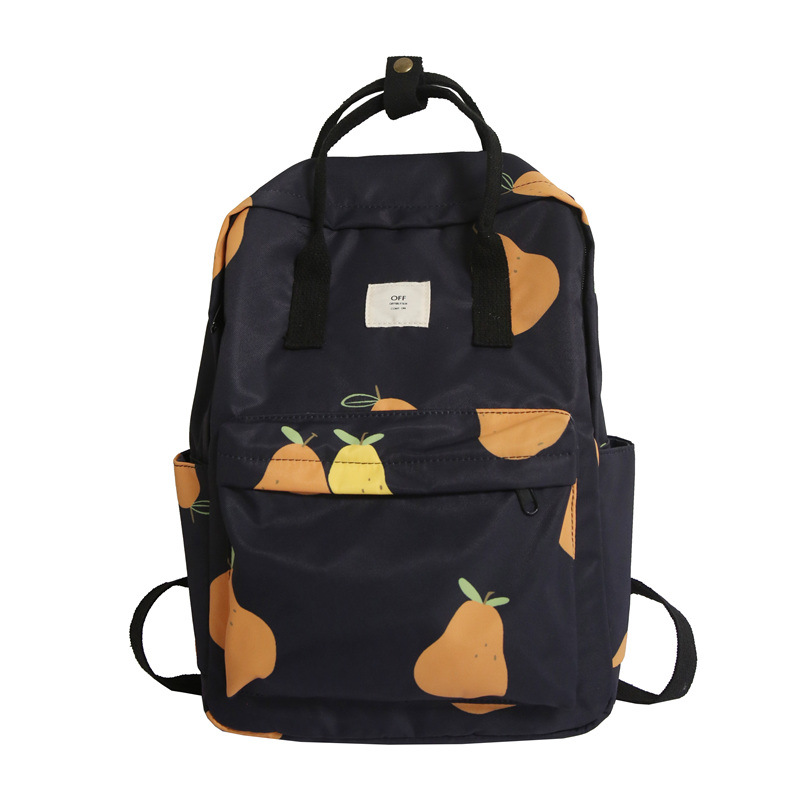 Printed backpack for girls, Korean version of Harajuku ulzzang school style, fresh and cute schoolbag, backpack for junior high school students Item Picture