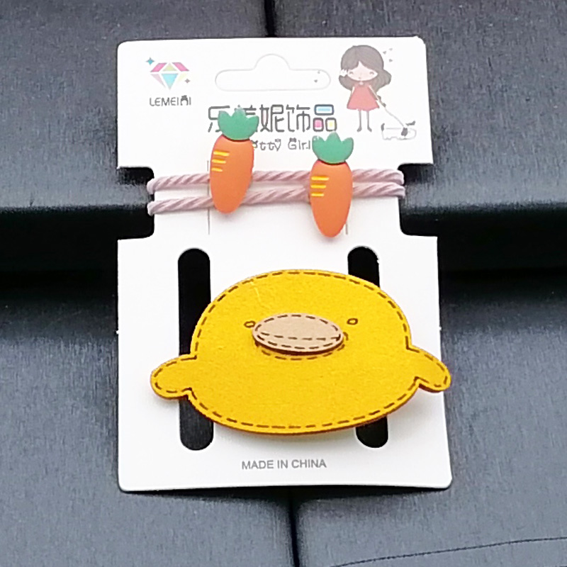 Wholesale of the same style of B1527 duck + radish skin band hair clip, hair accessory, Japanese and Korean accessories, 2-yuan store supply details Picture