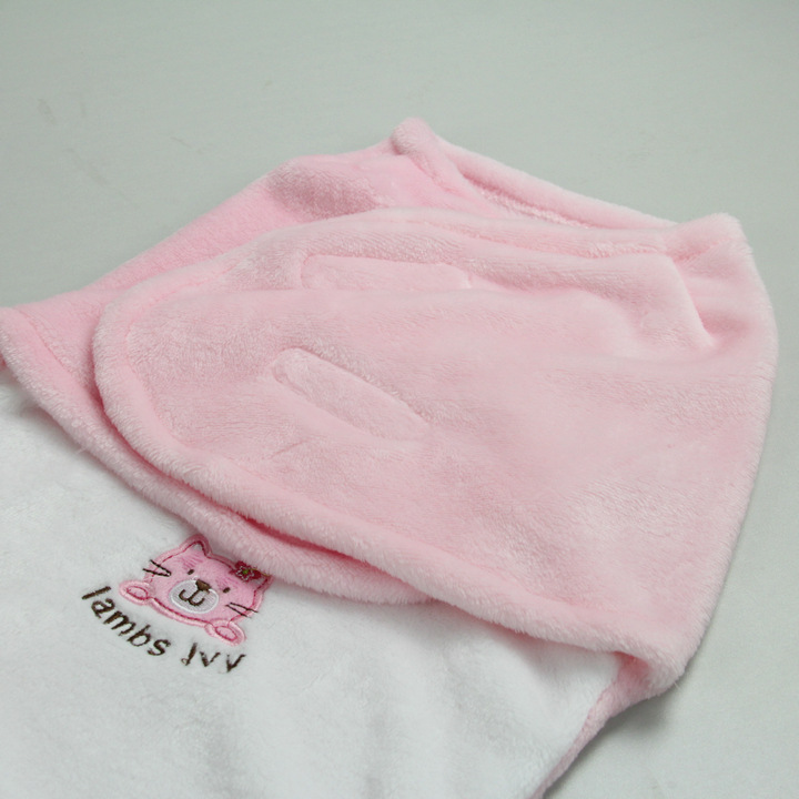 Soft Fei Farai Velvet Cartoon Animal Single-Layer Spring And Autumn Baby Embroidery Swaddling Baby Home Amazon Specification drawing
