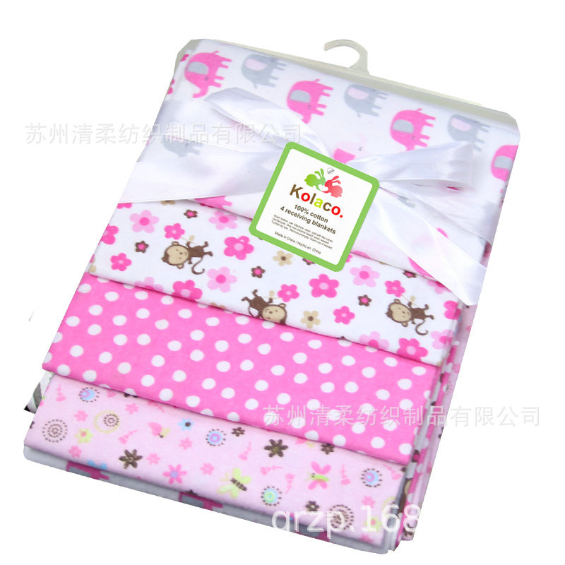 Soft Cotton Blanket Baby Bed Sheet Fleece Blanket 76X76cm Ribbon 4 Pack Convenient And Affordable Specification drawing