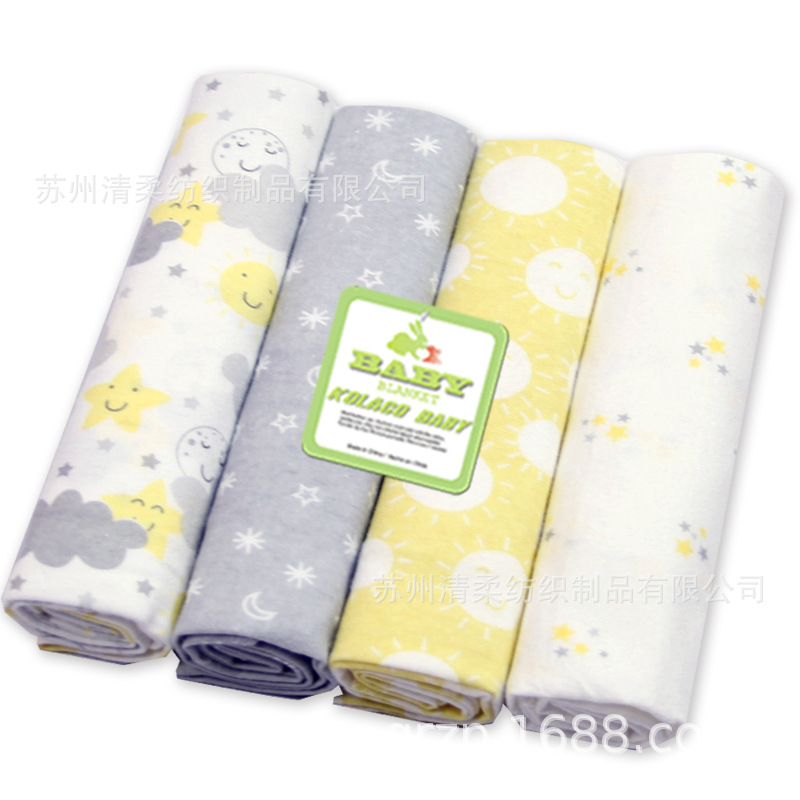 Foreign Trade Cotton Blanket 74*74Cm Baby Blanket Cotton Fleece Blanket Baby Sheet Baby Wrap Blanket Application Scenario