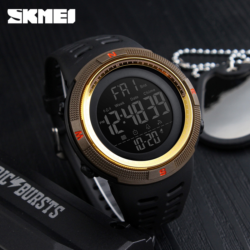 Shike Mei men's chronograph electronic watch skmei Outdoor Sports student Hot sale waterproof luminous sports watch wholesale Specification image