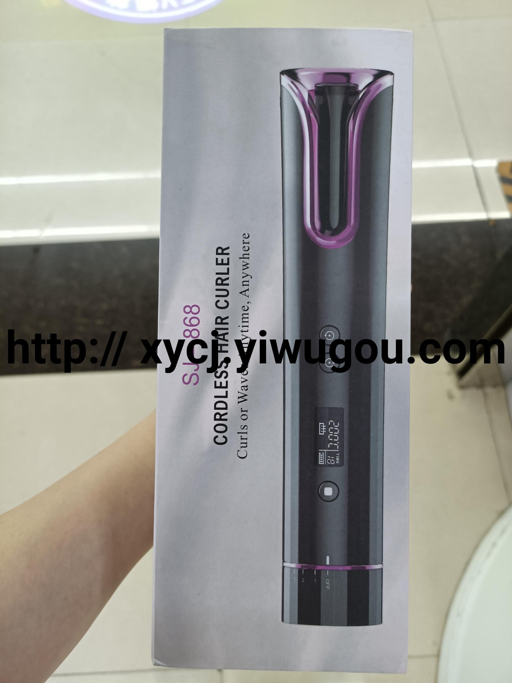 Cross-border fully automatic USB wireless curling multi-functional portable spiral wave-shaped LCD automatic curling iron Item Picture