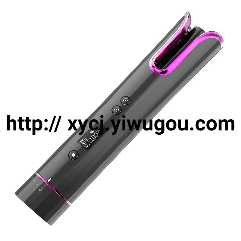 Cross-border fully automatic USB wireless curling multi-functional portable spiral wave-shaped LCD automatic curling iron Specification image