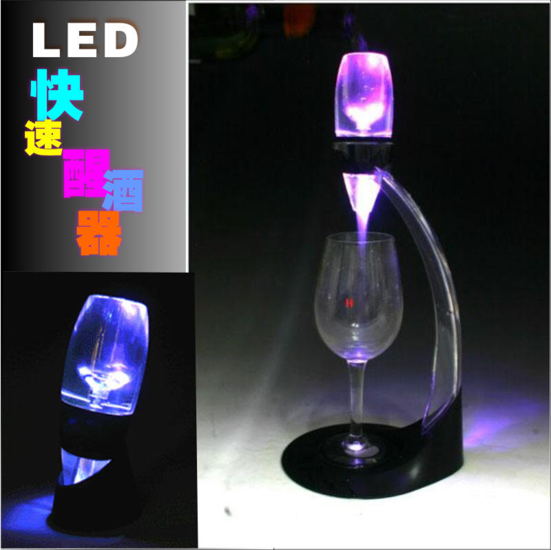 Luminous LED wine magic decanter set, wine decanter, wine utensils, wine decanter set, bar, KTV, couple's date, PATY decanter, quick magic decanter. details Picture