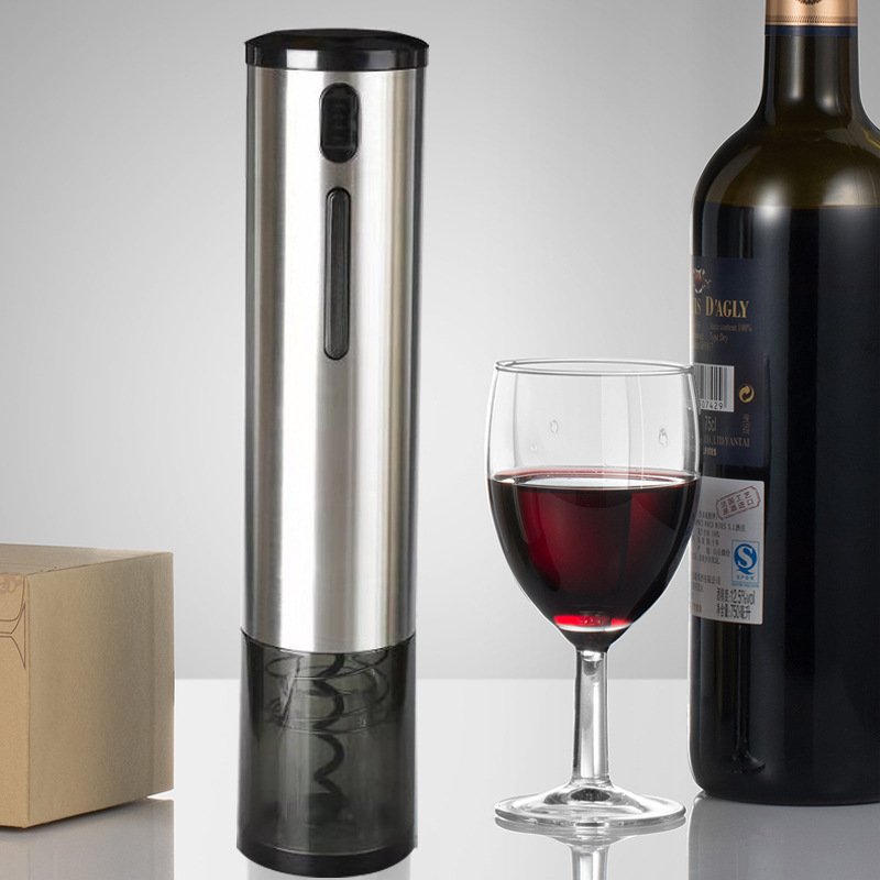 Stainless steel electric bottle opener USB rechargeable automatic wine bottle opener set, wine bottle opener manufacturer details Picture
