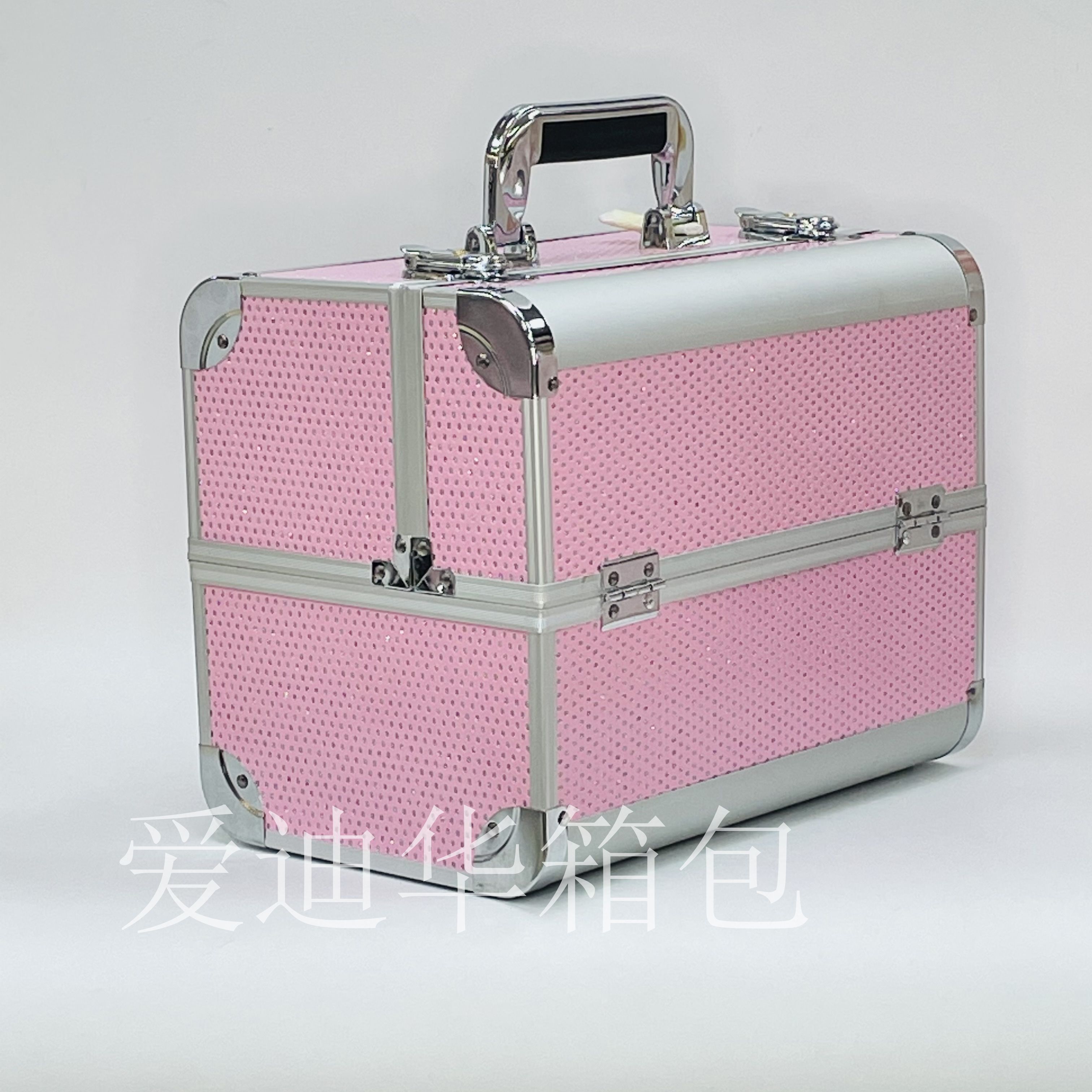 Adihua 2021 New Fashion diamond-faced large-capacity professional attack portable makeup aluminum case for beauty, manicure and tattoo
