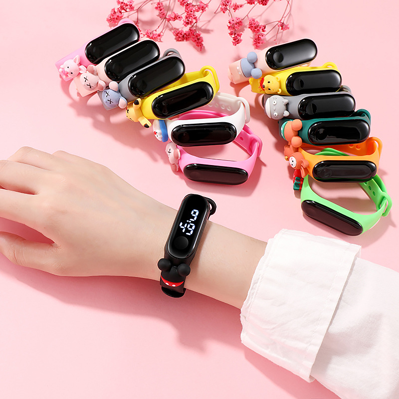 Cartoon watches, doll watches, touch screen electronic watches, cabinet replenishment volume, silicone touch screen watches, children's electronic watches