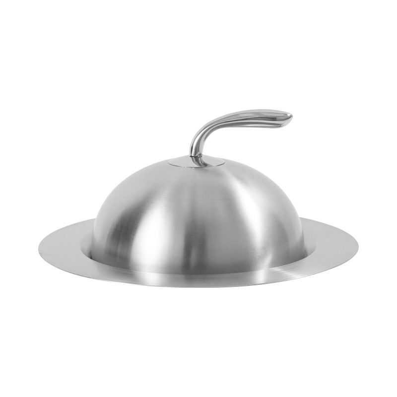 304 stainless steel plate, creative Western-style round plate, Western dining plate, home cake plate, deepened and thickened Western cold dish plate Item Picture