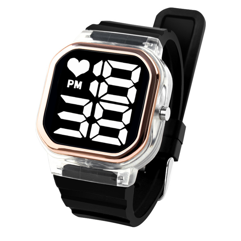 厂家专供新款电子手表方形LED外贸男女小方块电子表学生运动手表详情图3