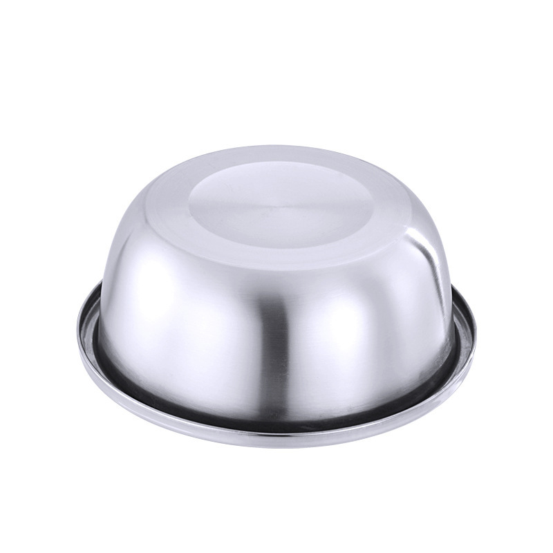304 stainless steel seasoning VAT, multi-functional cooking basin, thickened and deepened non-magnetic seasoning basin, round reverse edge basin, gift stainless steel sleeve basin, soup basin, noodle basin, vegetable washing basin, lid basin, foreign trade stainless steel sleeve basin Specification image