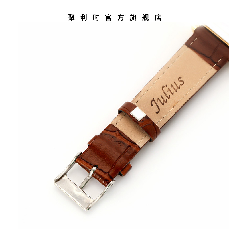 JULIUS JA-703 Fashion diamond-encrusted Waterproof Leather Strap Quartz Couple Watch Specification image