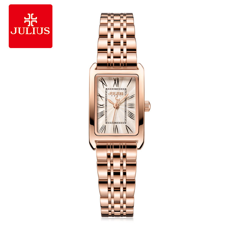 JULIUS Julisi InS-style Roman dial steel band small square dial student watch for Ladies JA-1252
