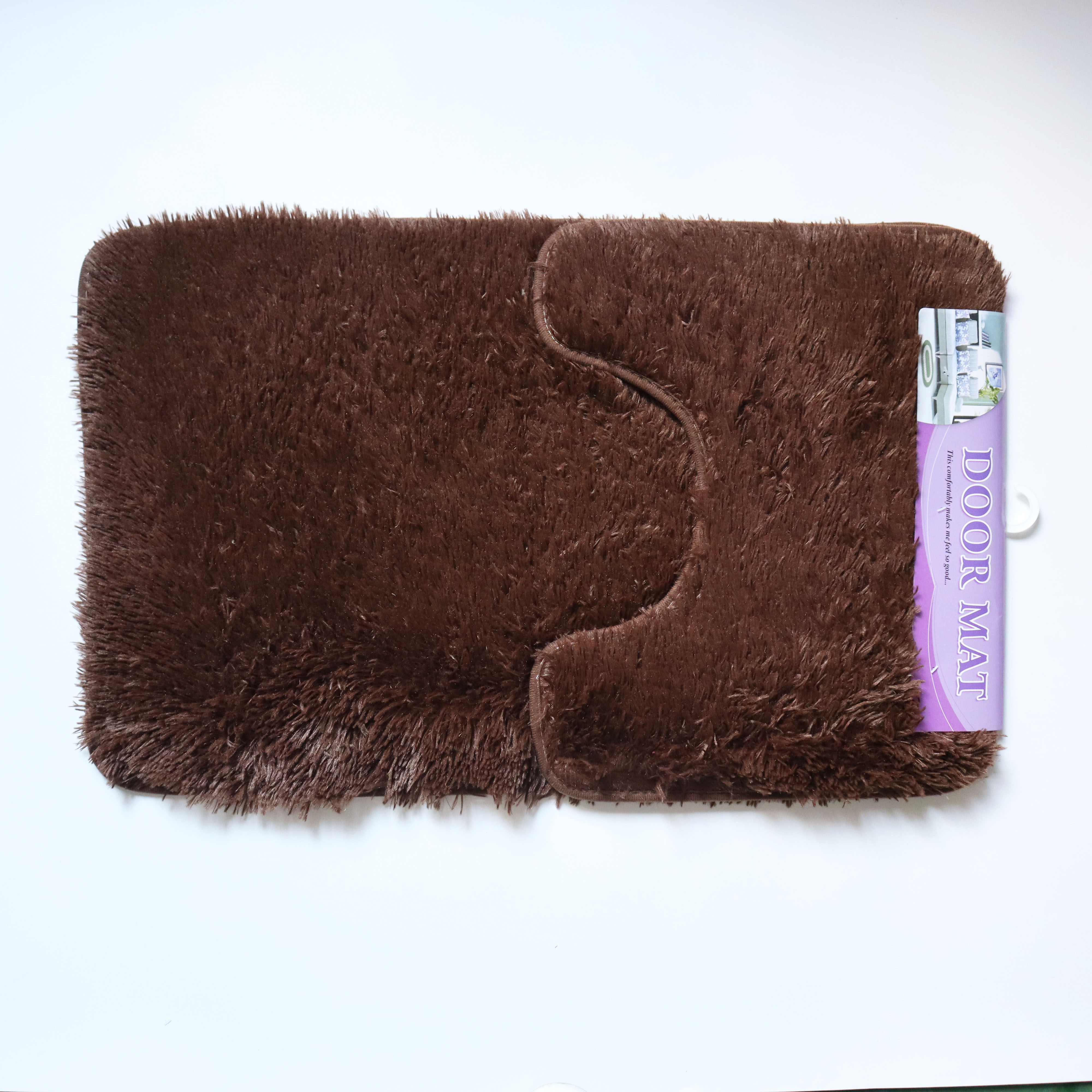 浴室马桶盖2件套北欧田园扎染点塑底丝毛海绵地毯