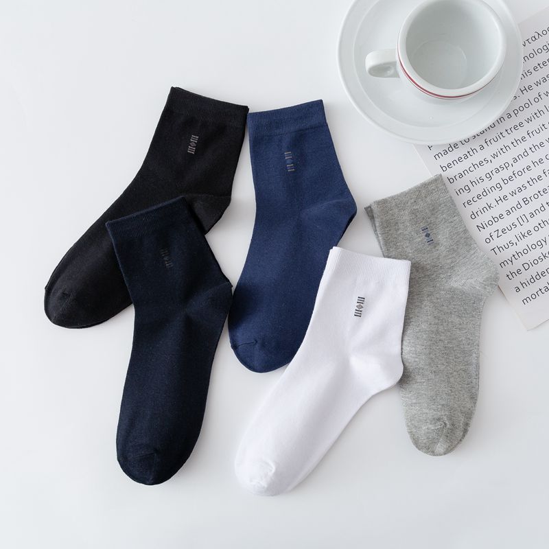 New men's spring and summer color business cotton men's socks, mid-calf sweat-absorbing and breathable men's socks, wholesale socks for all four seasons Application Scenario