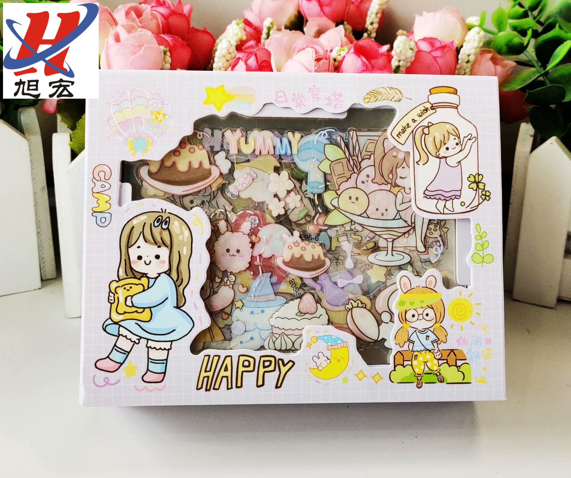 KL-E boxed Cartoon Ledger Sticker diy Ledger Sticker Creative Book Decorative sticker Set boxed student tape