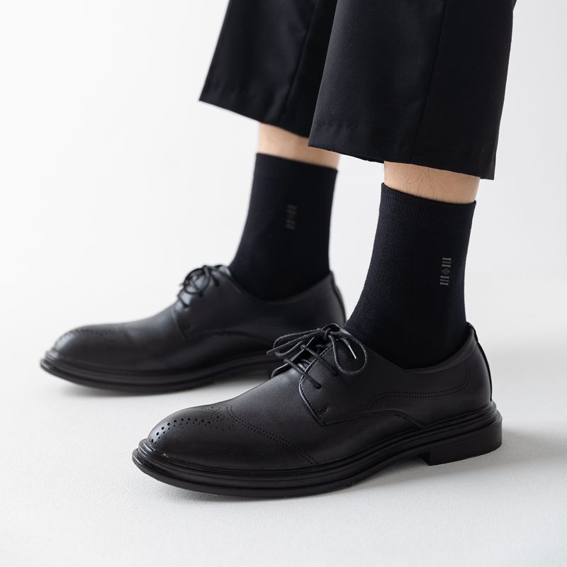 New men's spring and summer color business cotton men's socks, mid-calf sweat-absorbing and breathable men's socks, wholesale socks for all four seasons Specification image