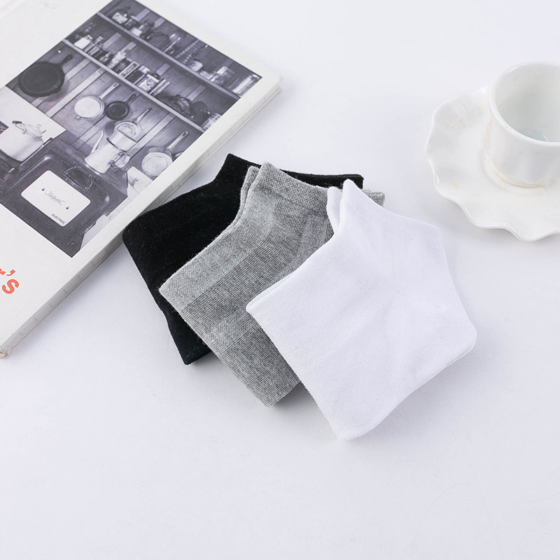New low-top, shallow-mouthed men's short socks for spring and summer, thin, breathable jacquard combed cotton men's boat business socks Specification image